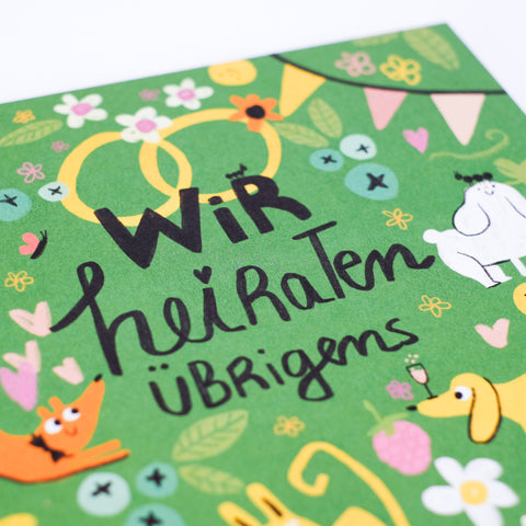 Gästebuch zur Hochzeit 'Wir heiraten übrigens' Slinga