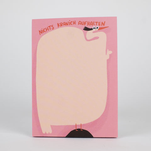 Notizblock 'Nichts Kranich aufhalten' Slinga