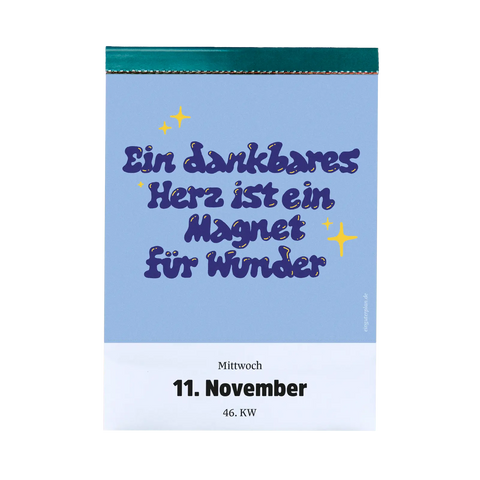 Abreißkalender 'Halbwegs entspannt durch 2026' Ein Guter Plan