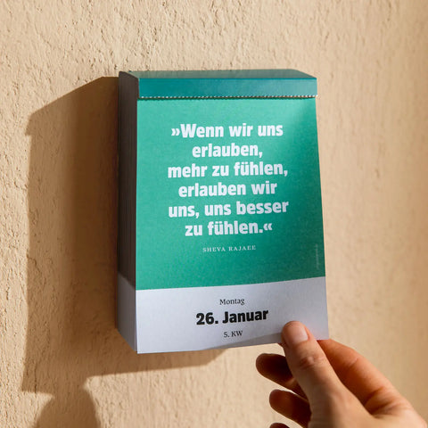 Abreißkalender 'Halbwegs entspannt durch 2026' Ein Guter Plan