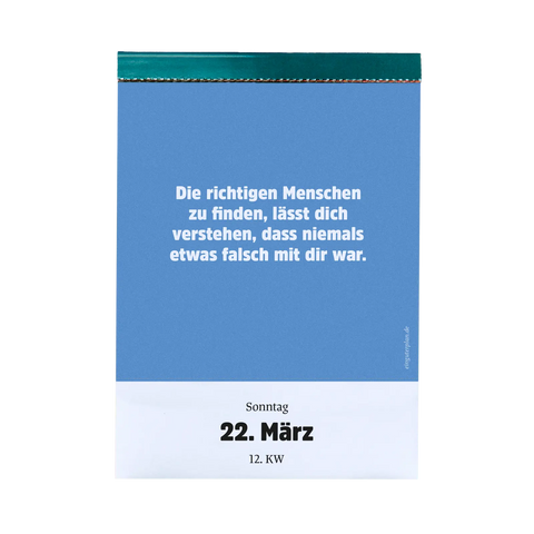 Abreißkalender 'Halbwegs entspannt durch 2026' Ein Guter Plan