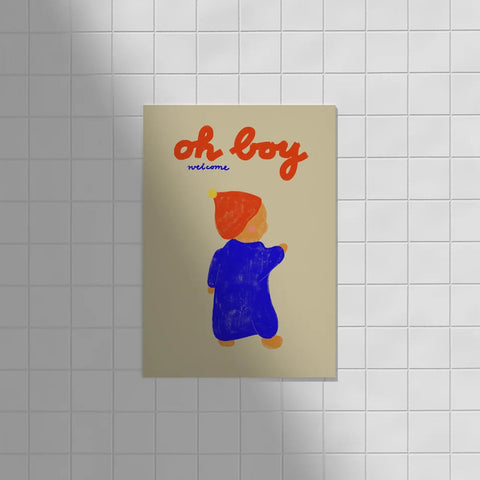 Postkarte 'Oh boy welcome' Framboise und Ketchup