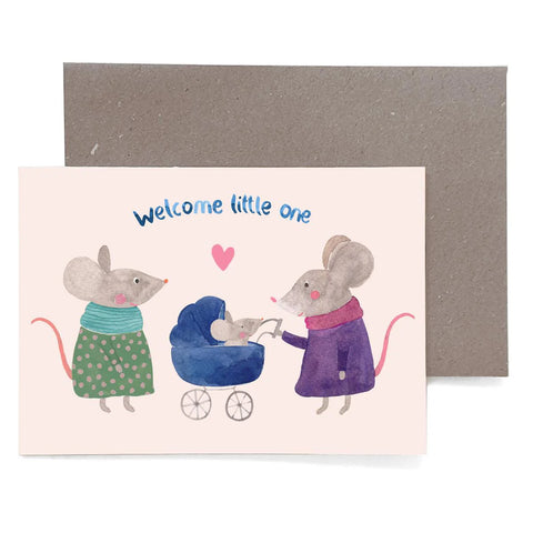 Klappkarte Geburt 'Welcome little one'