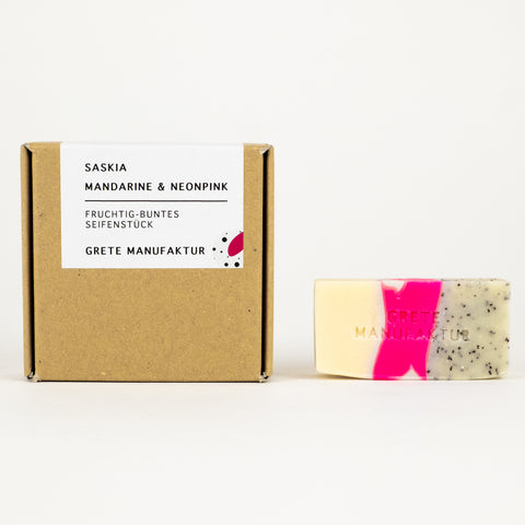 Seife 'Saskia' – Mandarine & Neonpink Grete Manufaktur