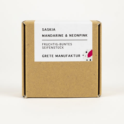 Seife 'Saskia' – Mandarine & Neonpink Grete Manufaktur