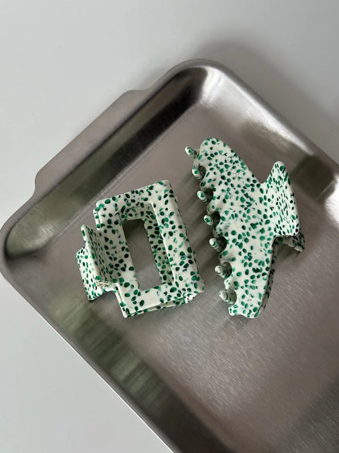 Haarklammer 'Line' – pebble green Jona the Label