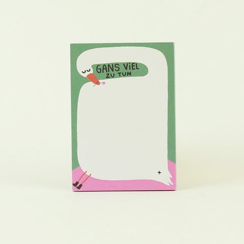 Notizblock 'Gans viel zu tun' Slinga