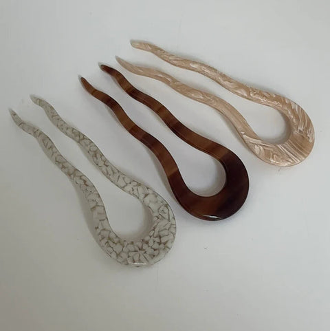 Hairpin 'Wavy U-Shape' – snowflake Jona the Label