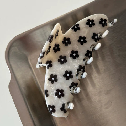 Haarklammer 'Matilda' – black flower Jona the Label