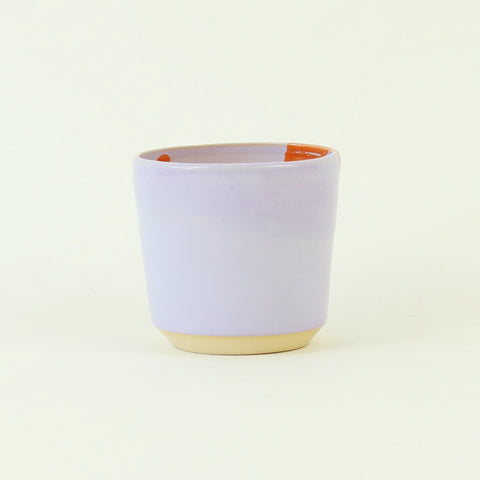 Keramikbecher 'Sören' – lila/orange