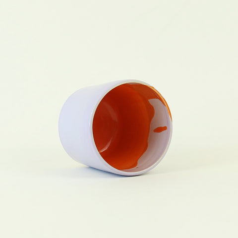 Keramikbecher 'Sören' – lila/orange