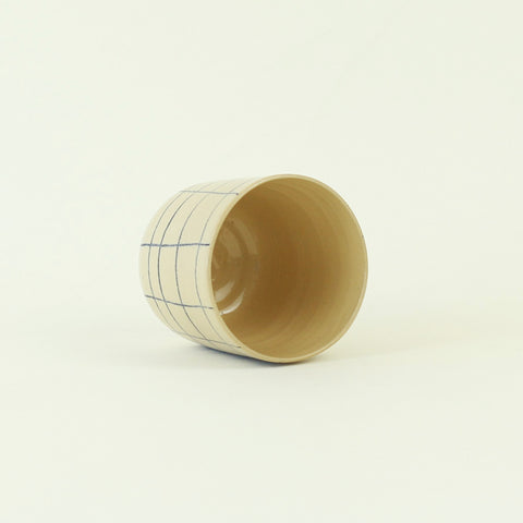 Keramikbecher – raster blau