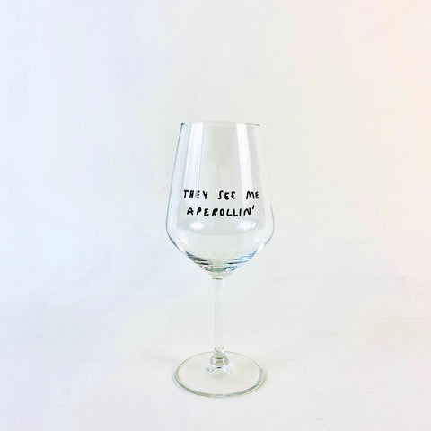 Aperolglas 'They see me Aperollin' edition selekkt