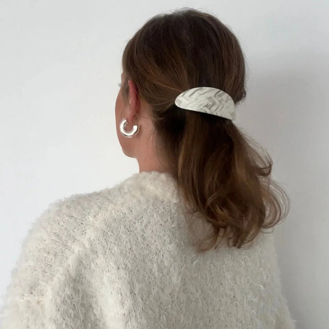 Haarklammer 'Barrette Clip' – beige swirl Jona the Label