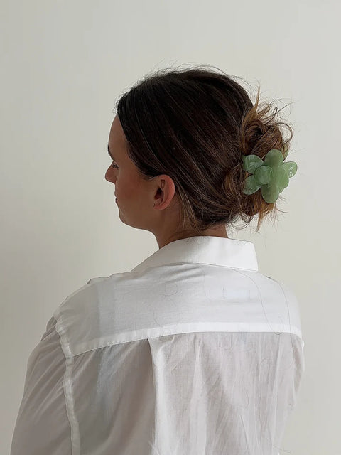 Haarklammer 'Flower' – apple green Jona the Label