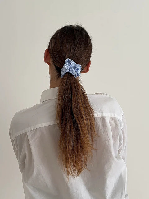 Everyday Scrunchies - blue gingham Jona the Label