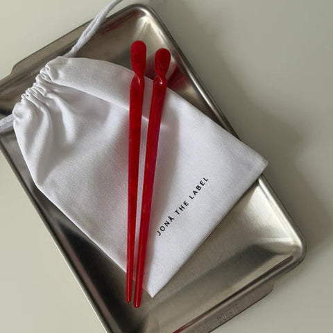 Hairpin 'Twisted' – candy red Jona the Label