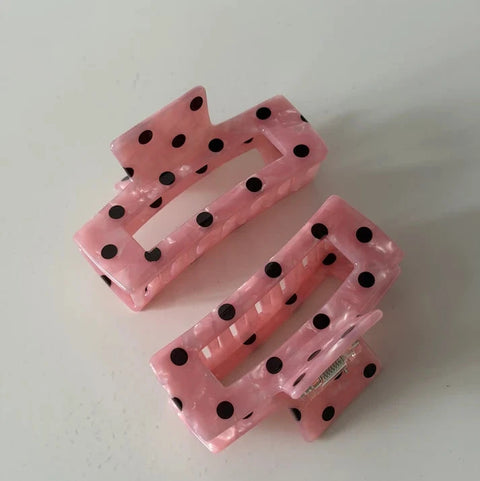 Haarklammer 'Maja' – rose polka dots