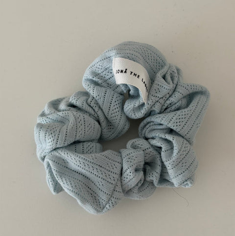 Everyday Scrunchies – blue pointelle Jona the Label