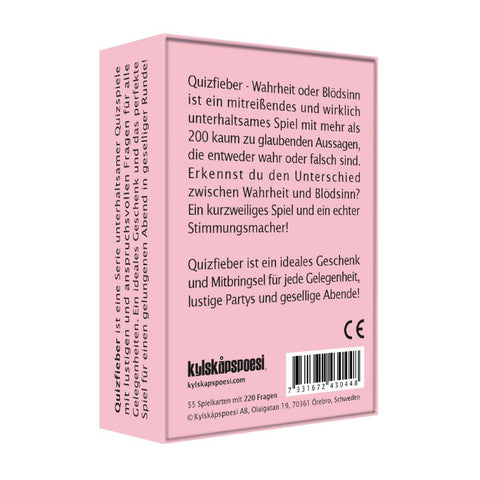 Quizfieber 'Wahrheit oder Blödsinn' Kylskapspoesi
