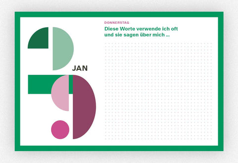 Journaling-Kalender '365 neue Seiten von dir' – 2026 Andrea Keller, Irene Rolli / Verlag Hermann Schmidt