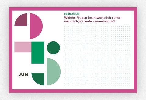 Journaling-Kalender '365 neue Seiten von dir' – 2026 Andrea Keller, Irene Rolli / Verlag Hermann Schmidt