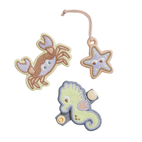 Kids Patch Set 'Multi' – Seepferdchen, Krabbe und Seestern GOT BAG