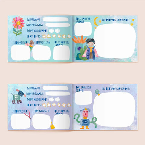 Hardcover Freundebuch 'Meine Freundinnen und Freunde' Frau Ottilie