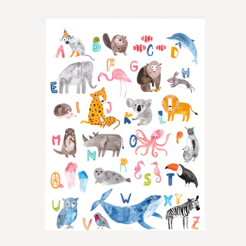 ABC-Poster 'Tiere' Frau Ottilie