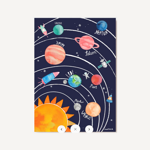 Poster 'Planeten' Frau Ottilie