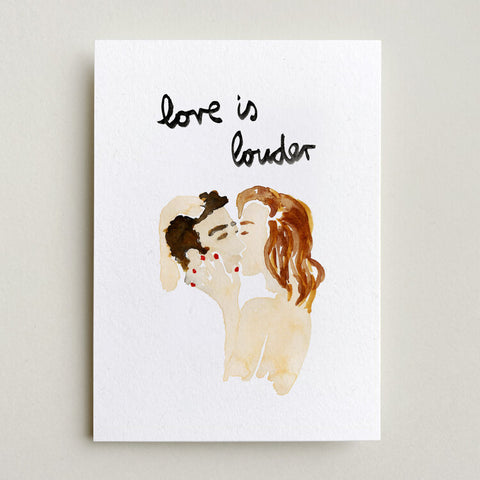 Postkarte 'Love is louder'