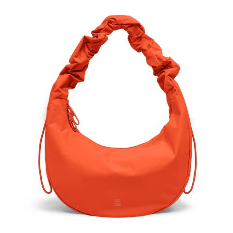Moon Bag Ruffle 'Hot Coral' – Monochrome Edition