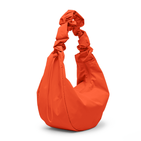 Moon Bag Ruffle 'Hot Coral' – Monochrome Edition