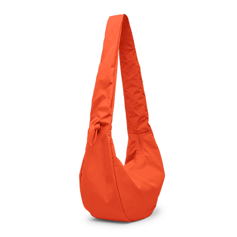 Moon Bag Ruffle 'Hot Coral' – Monochrome Edition