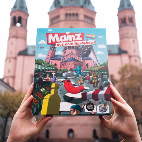 Spiel 'Mainz aus dem Häuschen' pinke distel