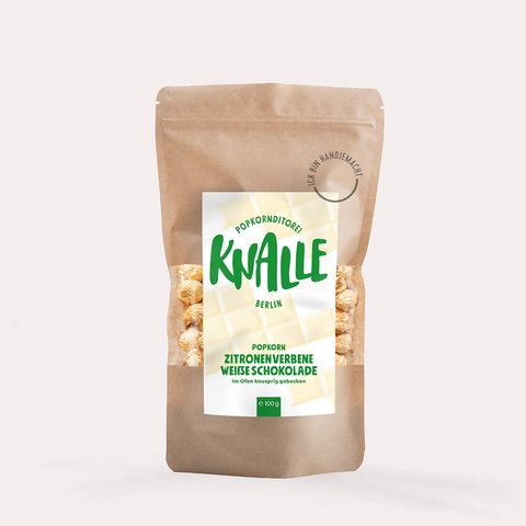 Popcorn 'Zitronenverbene Weiße Schokolade' Popkornditorei Knalle