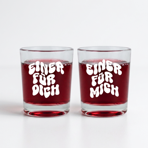 Schnapsglas-Set "Einer für dich. Einer für mich." LIEBS.CO
