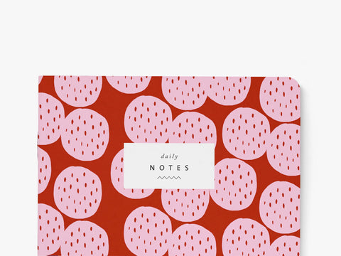 Notizheft 'Muster' – rot/blau typealive