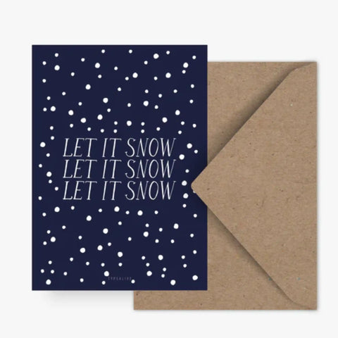 Postkarte 'Let it snow' typealive