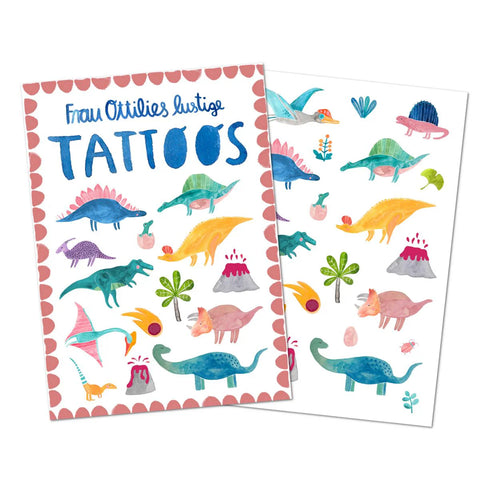 Lustige Kinder-Tattoos 'Dinos' Frau Ottilie