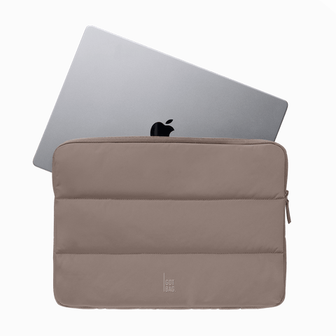 Puffer Laptop Sleeve 14″ 'Oyster' – Monochrome Edition