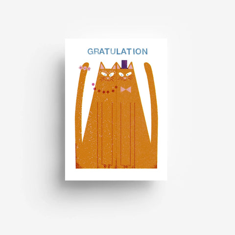 Postkarte 'Gratulation' – Katzen jungwiealt