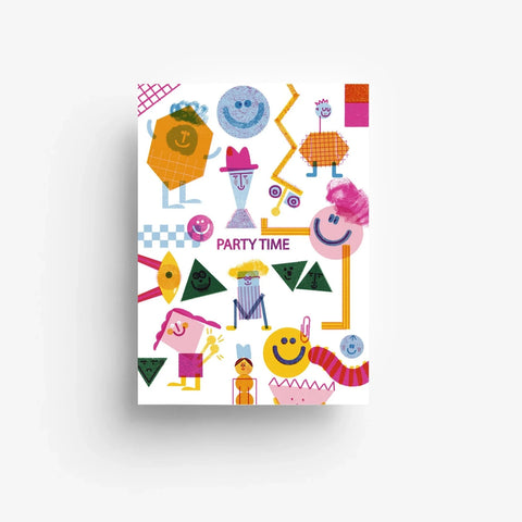 Postkarte 'Partytime' – Figuren jungwiealt