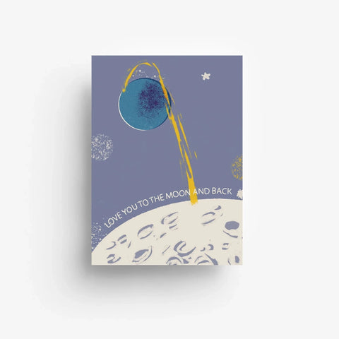 Postkarte 'Love you to the moon and back' jungwiealt