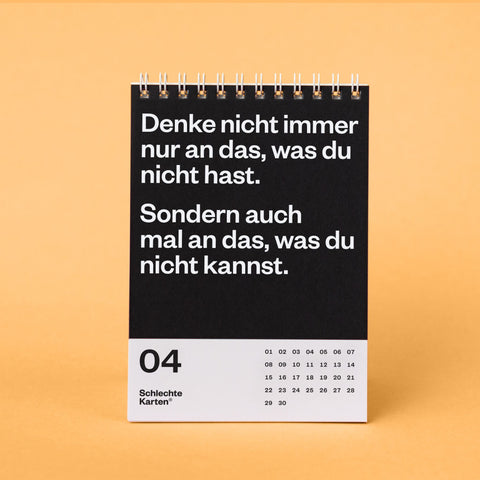 Demotivierender Tischkalender