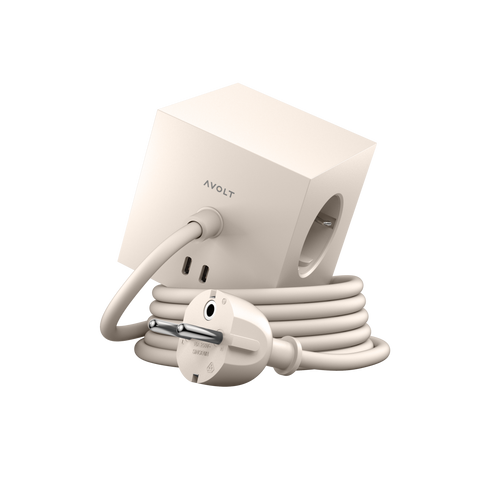 Steckdose 'Square 1' – Nomad Sand (mit Kabel) Avolt