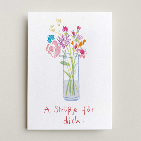 Postkarte 'A Strüßje för dich' Farina Kuklinski