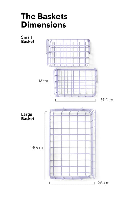Metallkorb 'The Basket' – lilac mustard