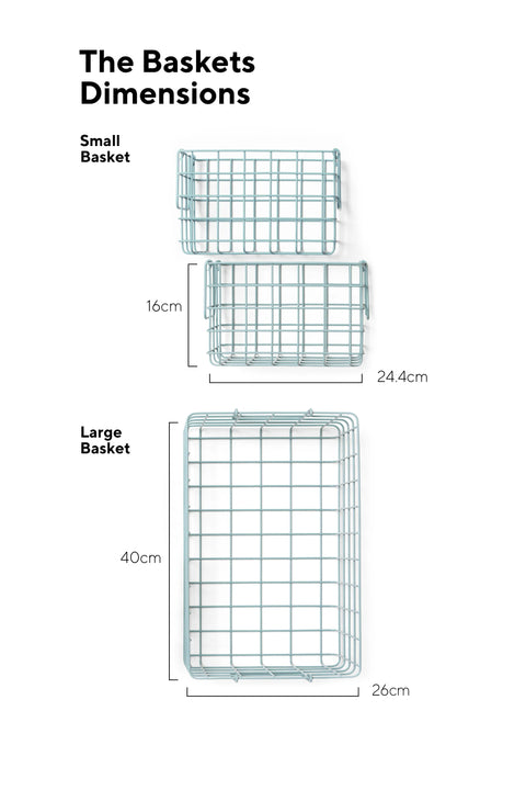 Metallkorb 'The Basket' – ocean mustard