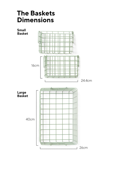 Metallkorb 'The Basket' – sage mustard